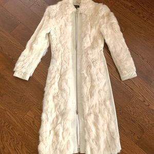 Bebe Fur/Rabbit Leather Coat